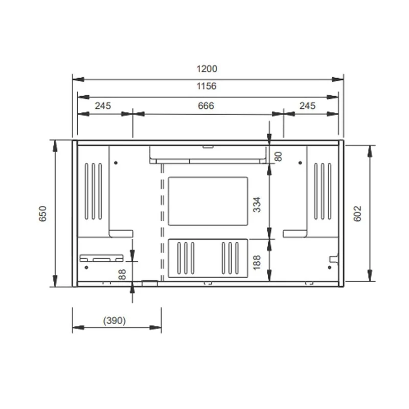 Hammerbacher Wandschreibtisch Weiß klappbar Homeoffice Schreibtisch - B120 x T26 x H65 cm