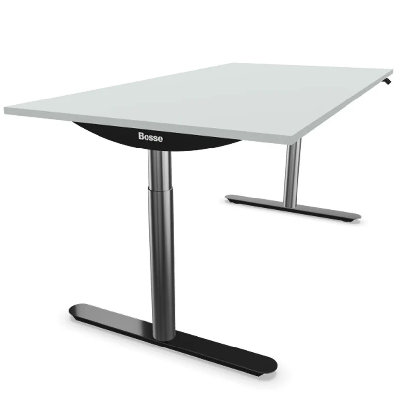 Bosse Modul Space M2 höhenverstellbarer Schreibtisch 62 - 126 cm - Melamin Arbeitsplatte - Gestell Chrom