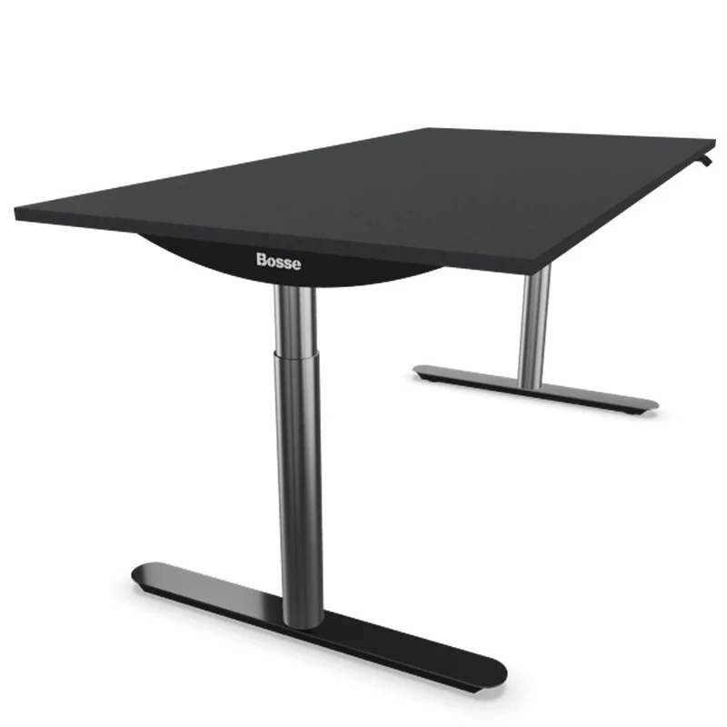 Bosse Modul Space M2 höhenverstellbarer Schreibtisch 62 - 126 cm - Melamin Arbeitsplatte - Gestell Chrom