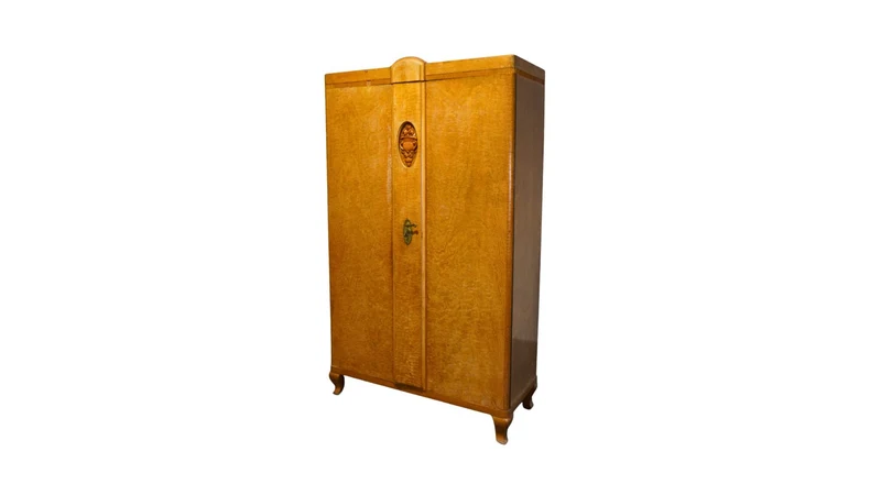 Art-Déco Flügeltürenschrank Eiche 1930er gebraucht