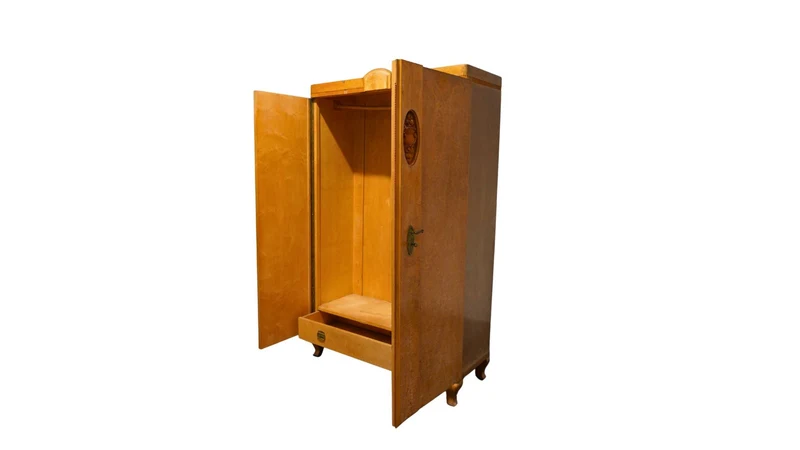 Art-Déco Flügeltürenschrank Eiche 1930er gebraucht