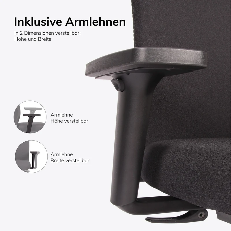 Ergonomischer Bürostuhl lento Agilis AG10 mit Sitzneige & Armlehnen