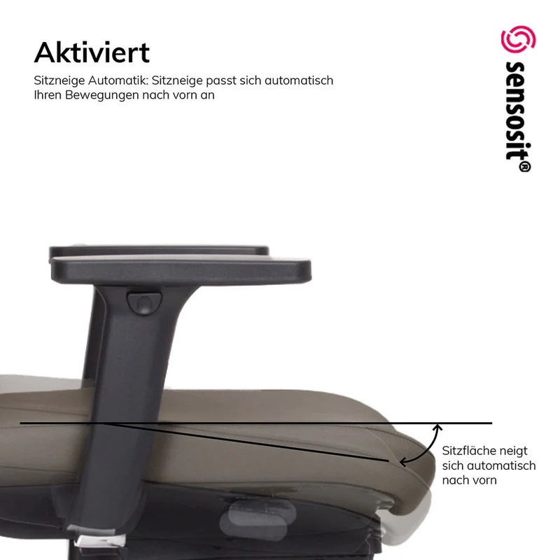 Ergonomischer Bürostuhl | Bezug Echtleder | lento Agilis Matrix MT13