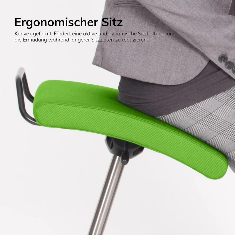 Ergonomischer Bürohocker Hocker - Stehhilfe mit Bodenwippe Lento Sella Activa SA10 - verhindert Rückenschmerzen und Verspannungen