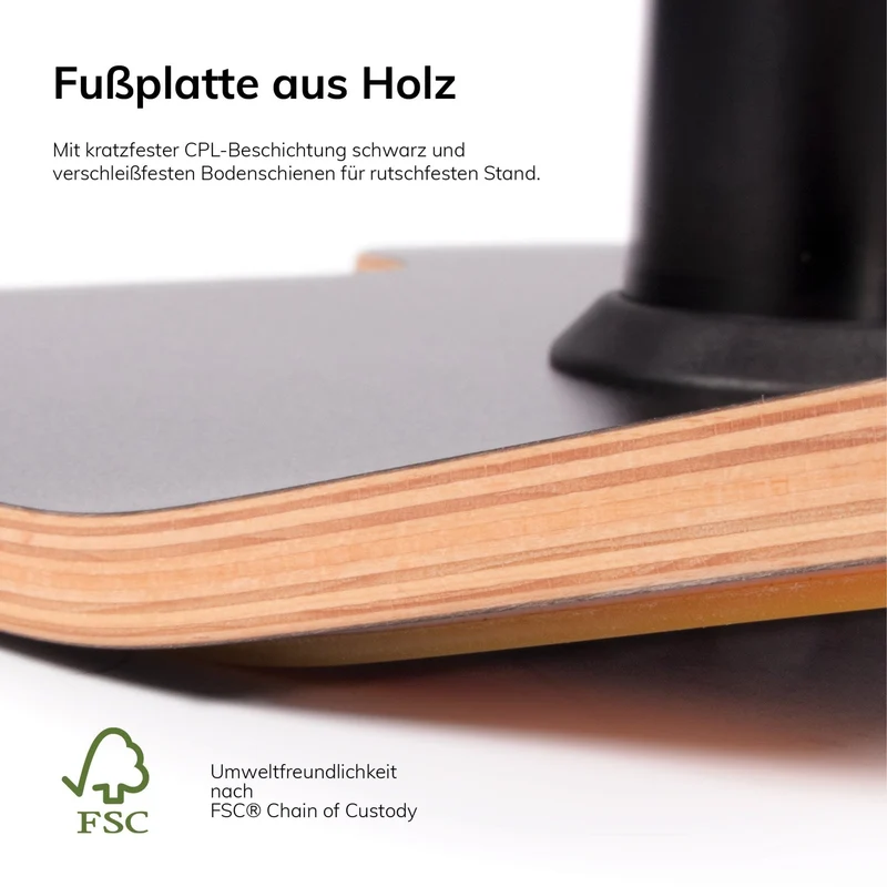 Ergonomischer Bürohocker Hocker - Stehhilfe mit Bodenwippe Lento Sella Activa SA10 - verhindert Rückenschmerzen und Verspannungen
