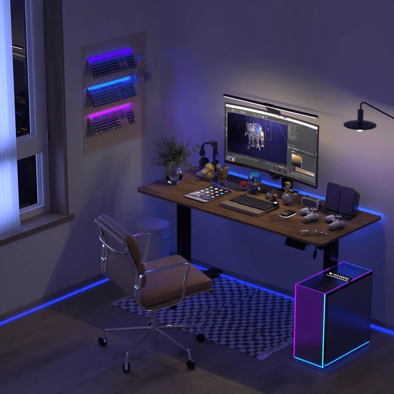 Basic Höhenverstellbarer Schreibtisch mit Entire Board Desktop
