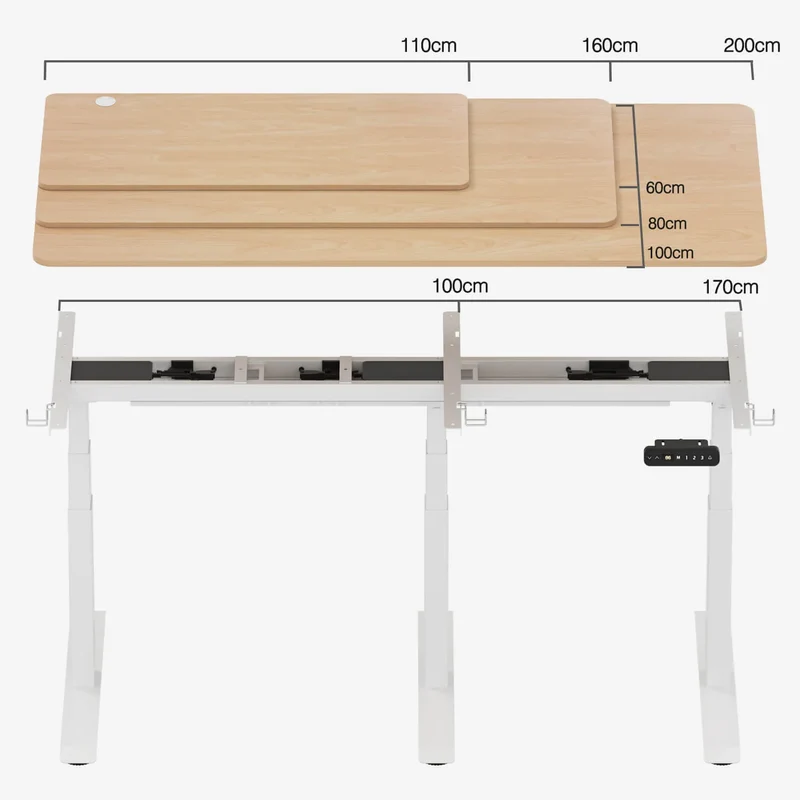 Furniwell Dual Ultra Höhenverstellbares Tischgestell