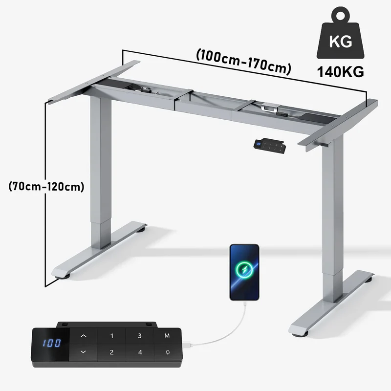 Furniwell Dual Ultra Höhenverstellbares Tischgestell