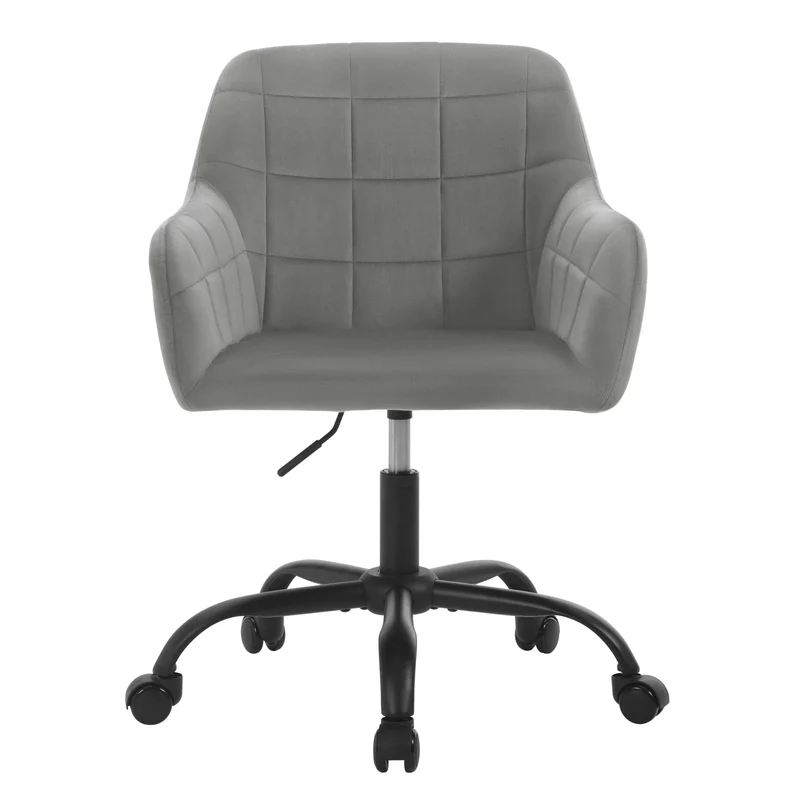 Höhenverstellbarer Ergonomischer Bürostuhl mit Rollen – Drehbar – Mit Armlehnen – 58 x 77–85 x 60,5 cm