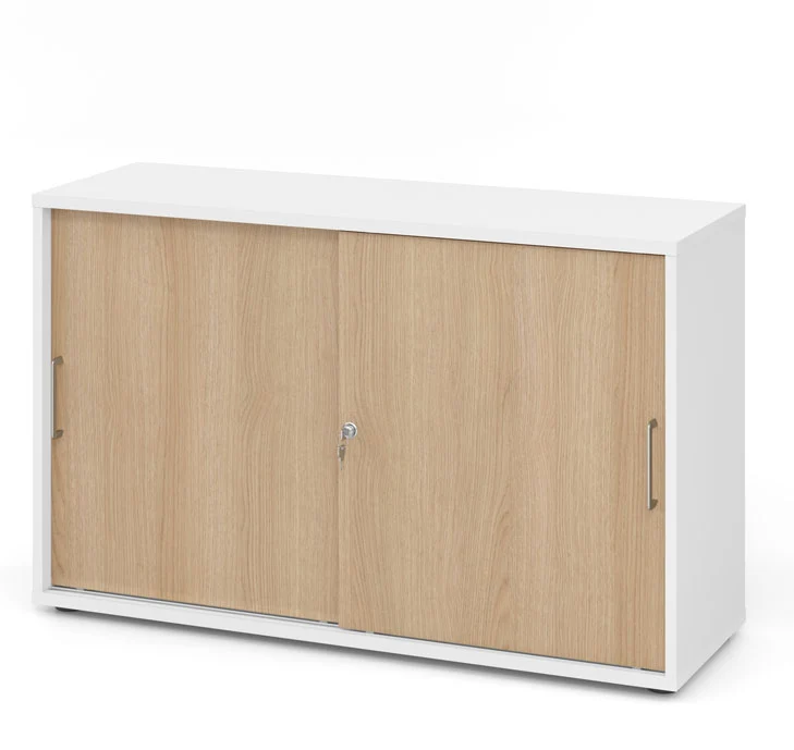 Hammerbacher Schiebetürenschrank 1752S, Holz, abschließbar, 120 x 74,8 x 40cm