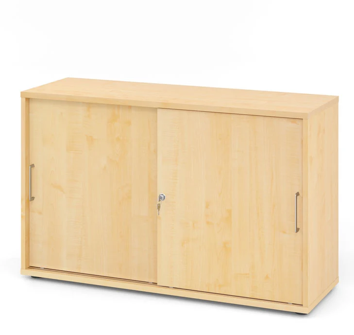 Hammerbacher Schiebetürenschrank 1752S, Holz, abschließbar, 120 x 74,8 x 40cm