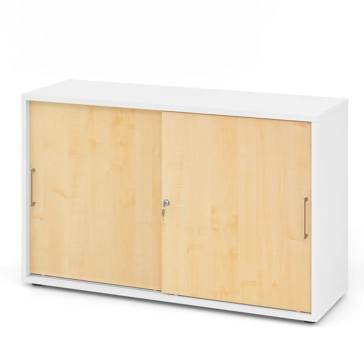 Hammerbacher Schiebetürenschrank 1752S, Holz, abschließbar, 120 x 74,8 x 40cm
