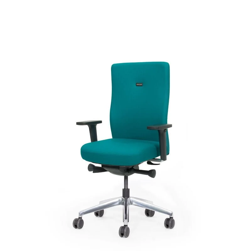 Ergonomischer Bürostuhl AG10 Petrol inkl. Armlehnen & Alu Fußkreuz