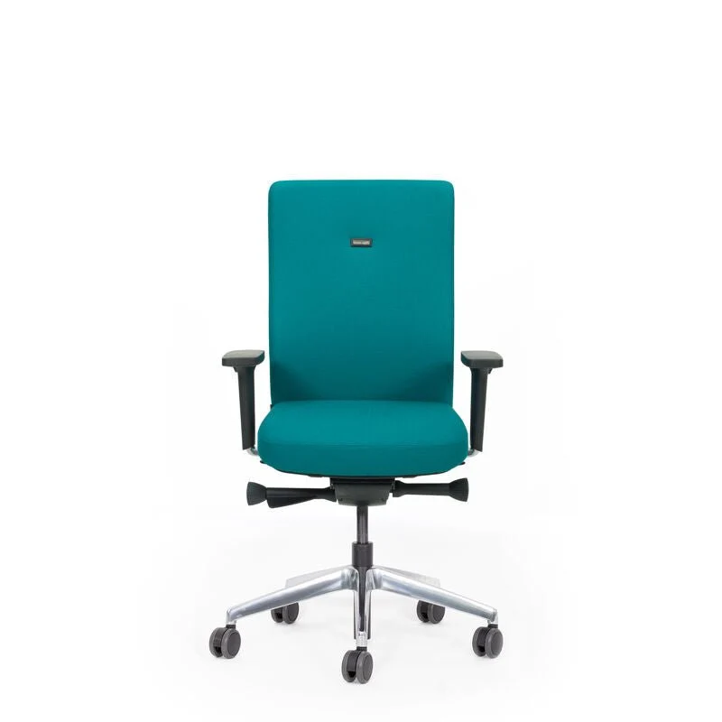 Ergonomischer Bürostuhl AG10 Petrol inkl. Armlehnen & Alu Fußkreuz