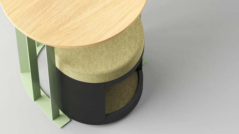 ZooZoo Besprechungsset Small Tisch und Hocker