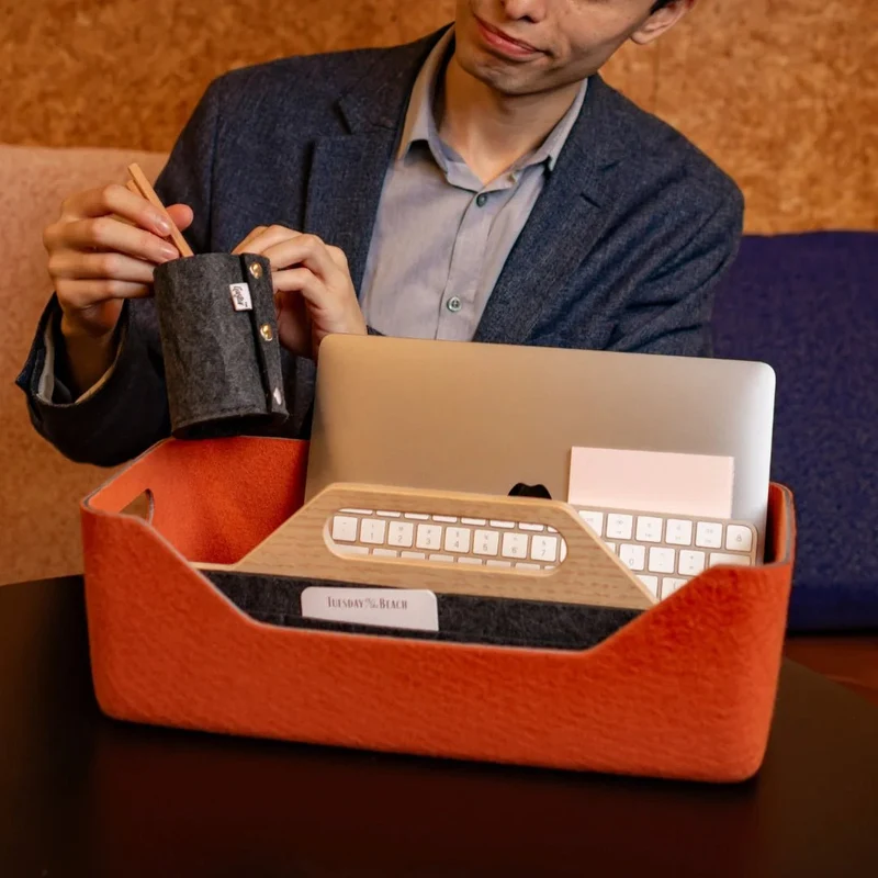 Gustav Loop Desk Caddy Organizer Filz