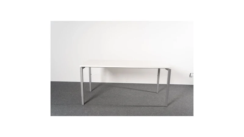 Schreibtisch Weiß Grau 160x80 Narbutas Ausstellungsstück