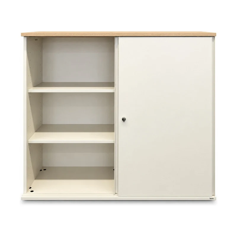 Schiebetürenschrank Bene – Cremeweiß, 120 × 43 × 115 cm, abschließbar, gebraucht