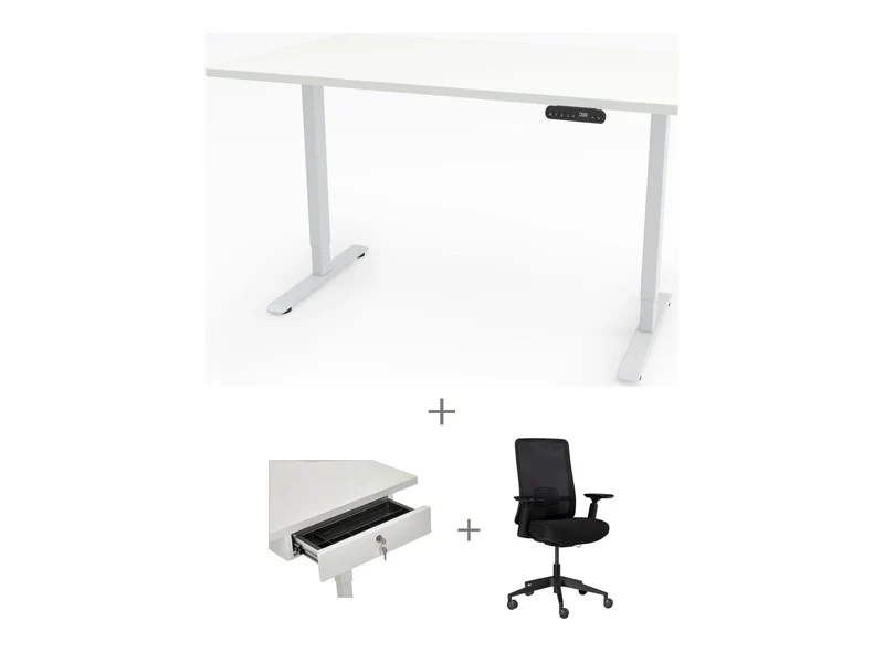 Yellow Dot · Arbeitsplatz Set mit Stauraum
