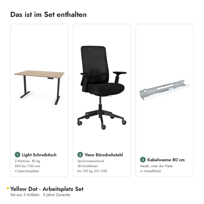 Yellow Dot · Arbeitsplatz Set