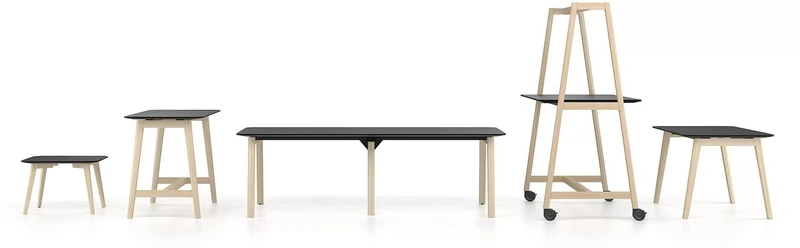 Schreibtisch Nova Wood - Eckige Platte