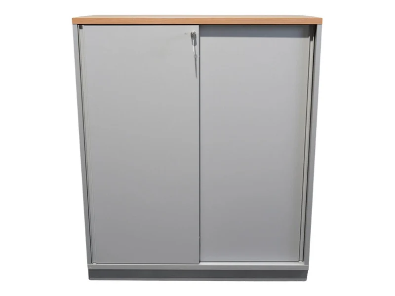 Hali „Slide 120 High“ Schiebetürenschrank 3 OH in Grau und Buche gebraucht