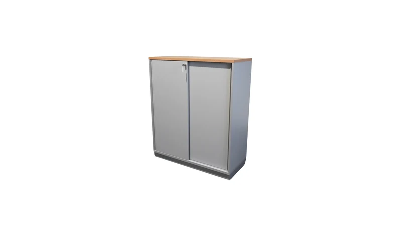 Hali „Slide 120 High“ Schiebetürenschrank 3 OH in Grau und Buche gebraucht