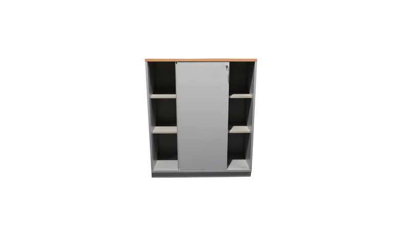 Hali „Slide 120 High“ Schiebetürenschrank 3 OH in Grau und Buche gebraucht