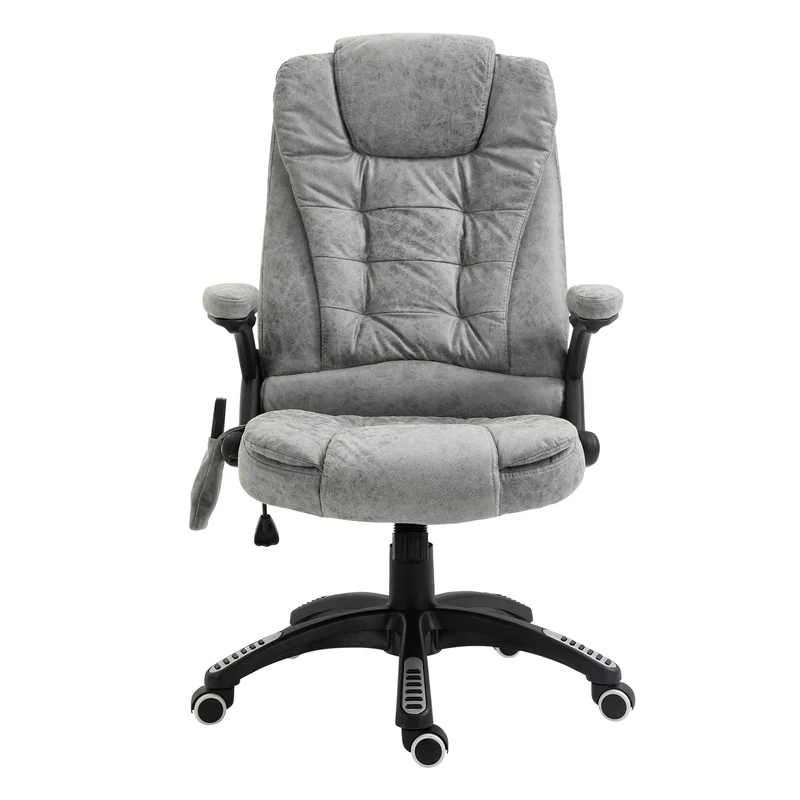 Cadeira de executivo com função de massagem e aquecimento, ergonômica, ajustável, até 120kg, cinza