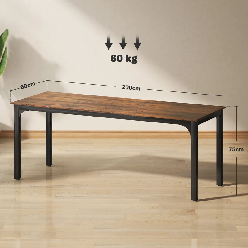 Mesa, Mesa de Computador, design rústico, muito espaço, aglomerado, Castanho