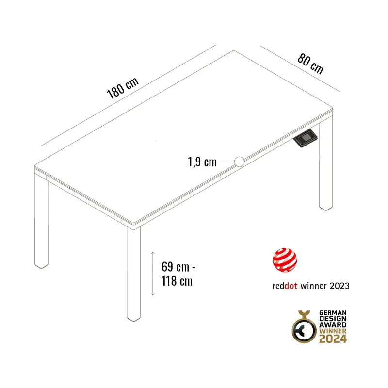Desk Four - Höhenverstellbarer Tisch