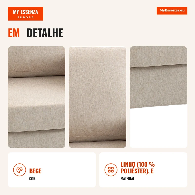 Poltrona de Sala Sofá 1 Lugar Acolchoado com Apoios de Braço Assento Largo e Pés em Aço 73x77x87 cm Bege