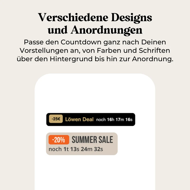 Produktseiten Deal Countdown