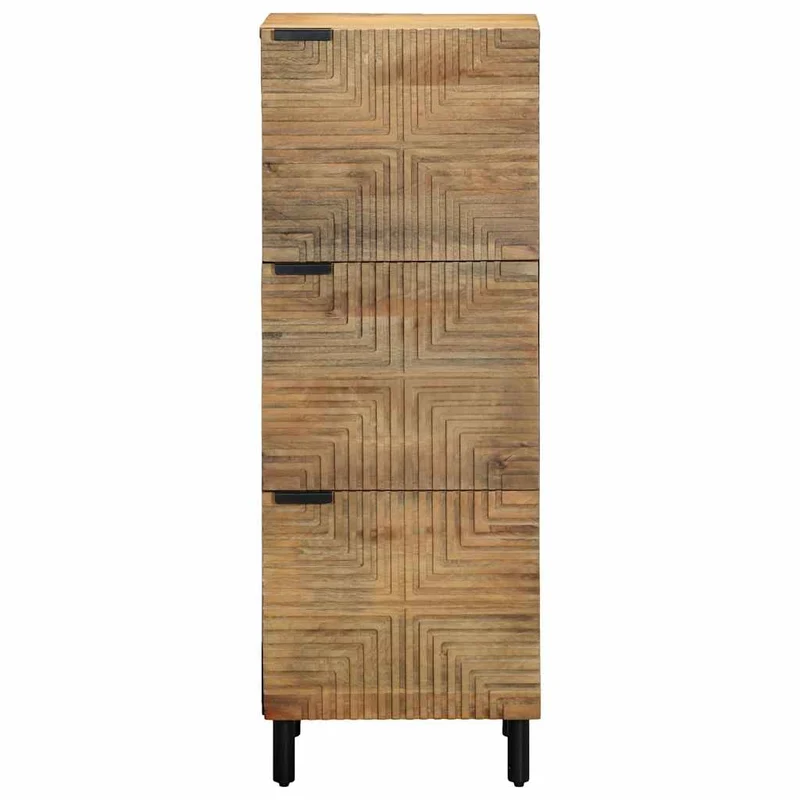 Aparador alto 40x33x110 cm madeira de mangueira maciça castanho