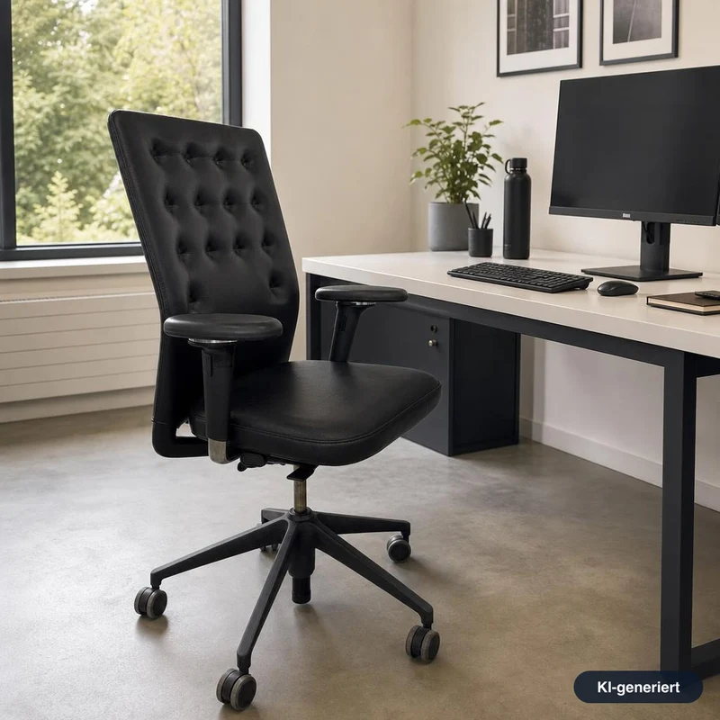 Vitra ID Trim Leder schwarz