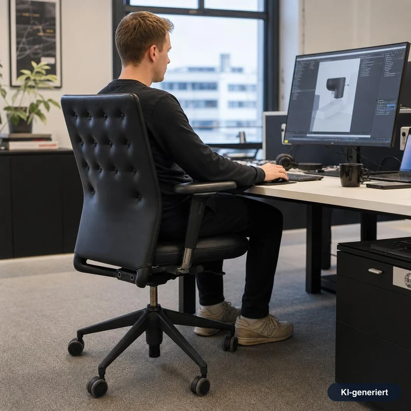 Vitra ID Trim Leder schwarz