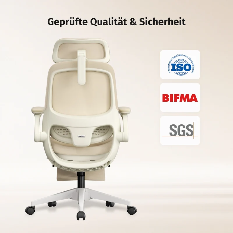 Welax S4 Pro – Ergonomischer Bürostuhl mit hochklappbaren Armlehnen
