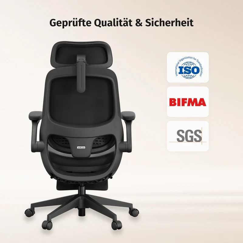 Welax S4 Pro – Ergonomischer Bürostuhl mit hochklappbaren Armlehnen