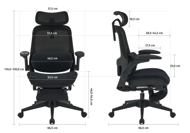 Welax S4 Pro – Ergonomischer Bürostuhl mit hochklappbaren Armlehnen