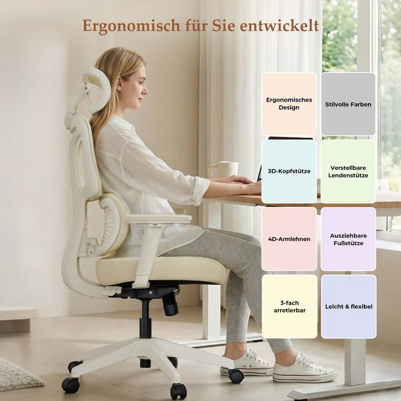 Welax S3 Pro – Ergonomischer Bürostuhl mit buntem Design