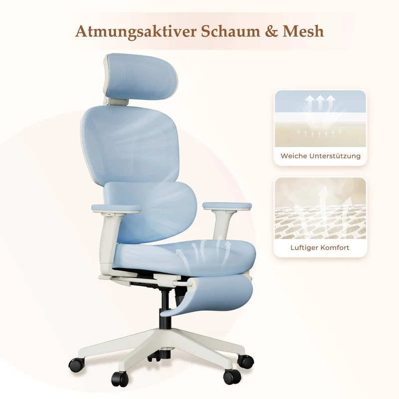 Welax S3 Pro – Ergonomischer Bürostuhl mit buntem Design