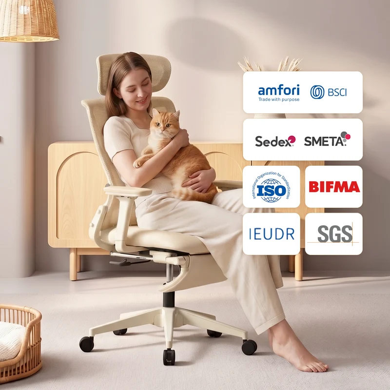 Welax S4 – Ergonomischer Bürostuhl mit klappbarer Rückenlehne