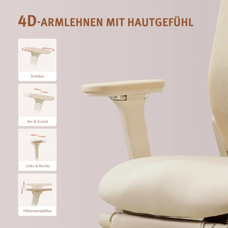Welax S4 – Ergonomischer Bürostuhl mit klappbarer Rückenlehne
