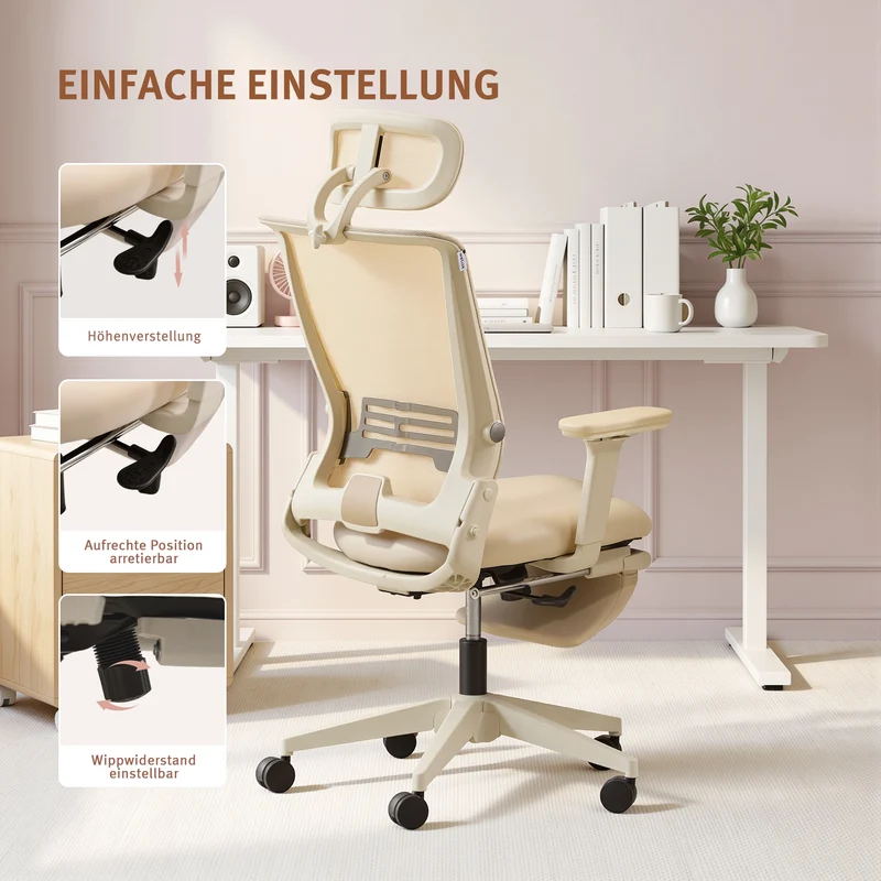 Welax S4 – Ergonomischer Bürostuhl mit klappbarer Rückenlehne