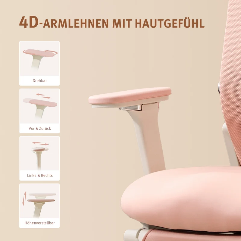 Welax S4 – Ergonomischer Bürostuhl mit klappbarer Rückenlehne