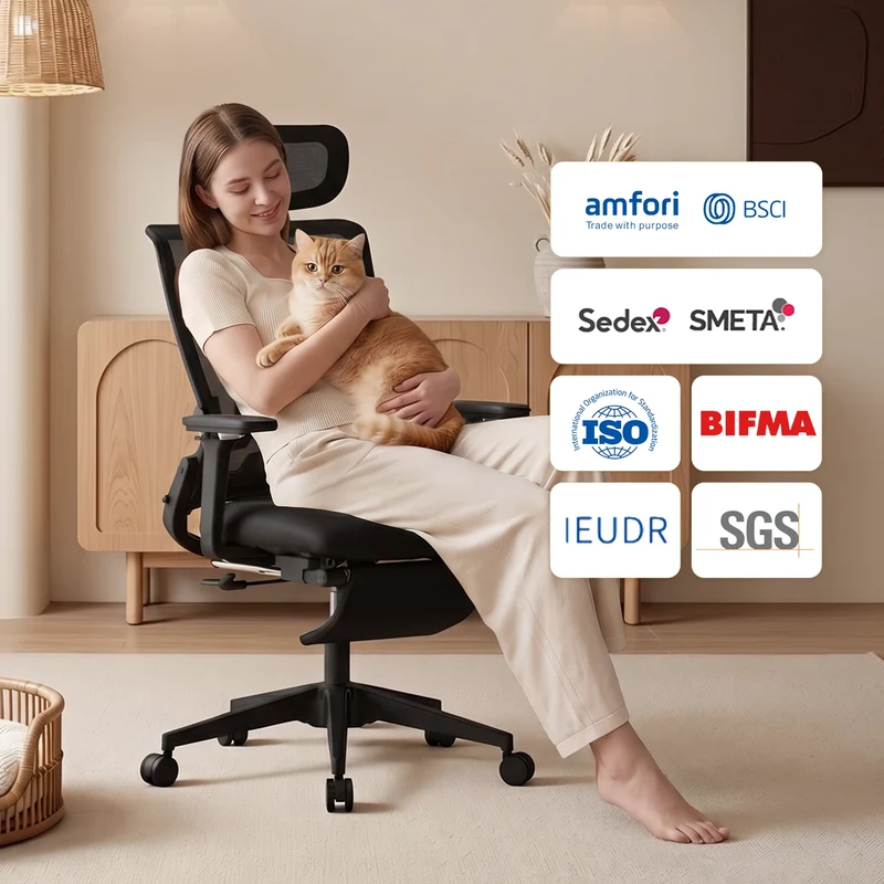 Welax S4 – Ergonomischer Bürostuhl mit klappbarer Rückenlehne