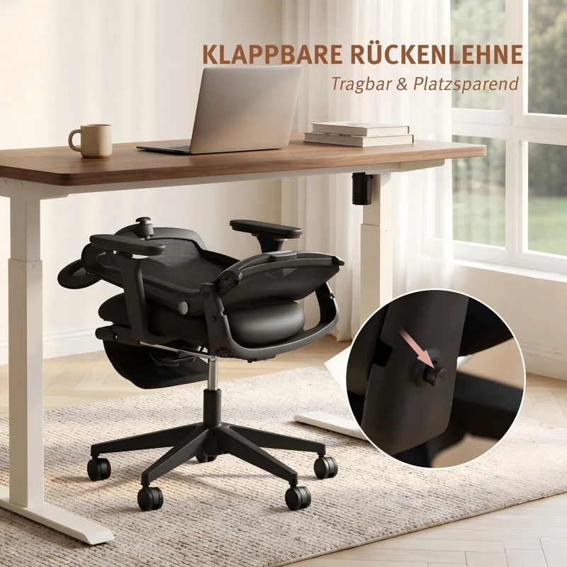 Welax S4 – Ergonomischer Bürostuhl mit klappbarer Rückenlehne