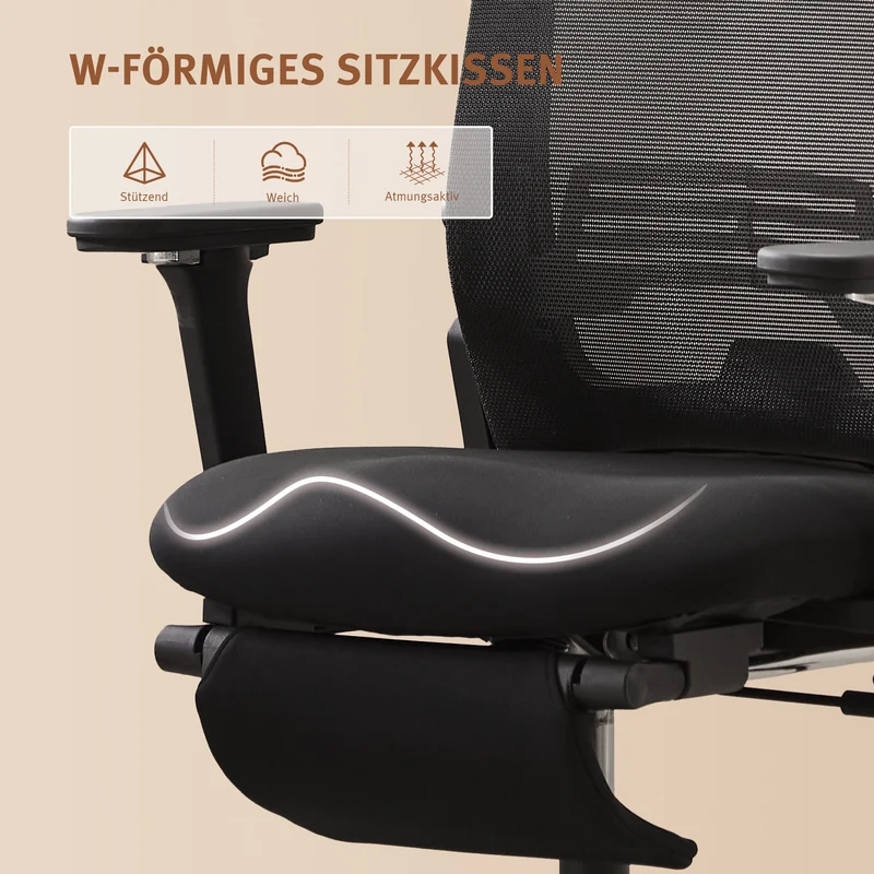 Welax S4 – Ergonomischer Bürostuhl mit klappbarer Rückenlehne