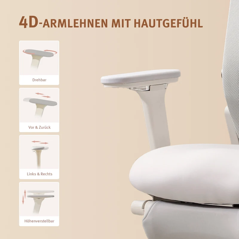 Welax S4 – Ergonomischer Bürostuhl mit klappbarer Rückenlehne