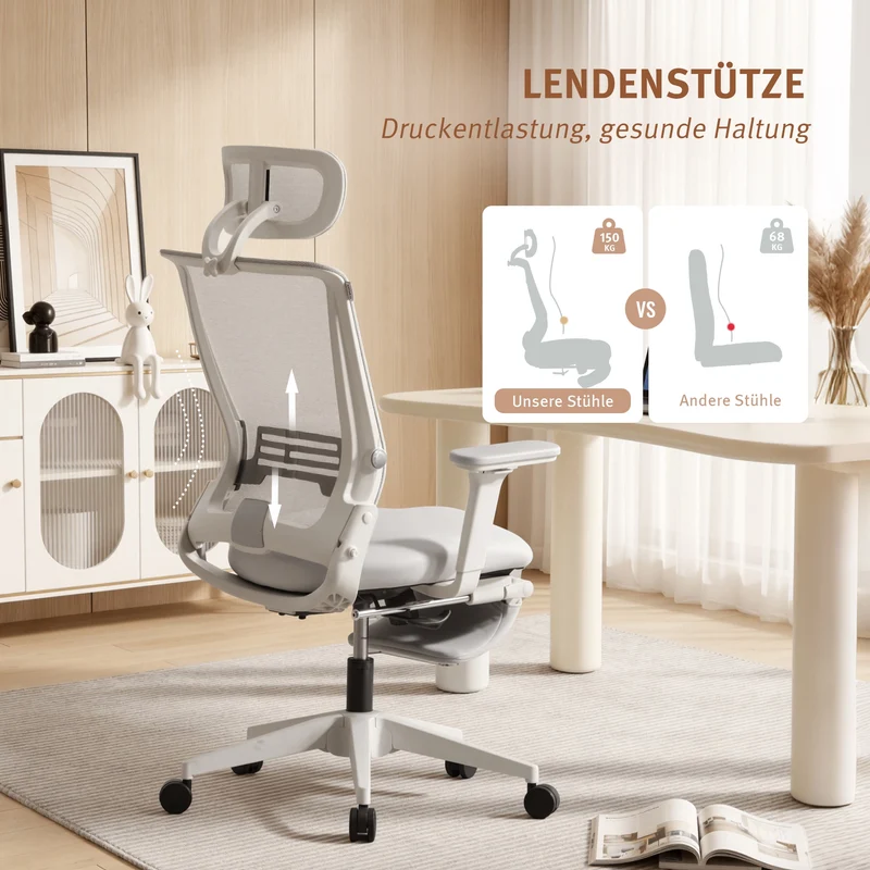 Welax S4 – Ergonomischer Bürostuhl mit klappbarer Rückenlehne
